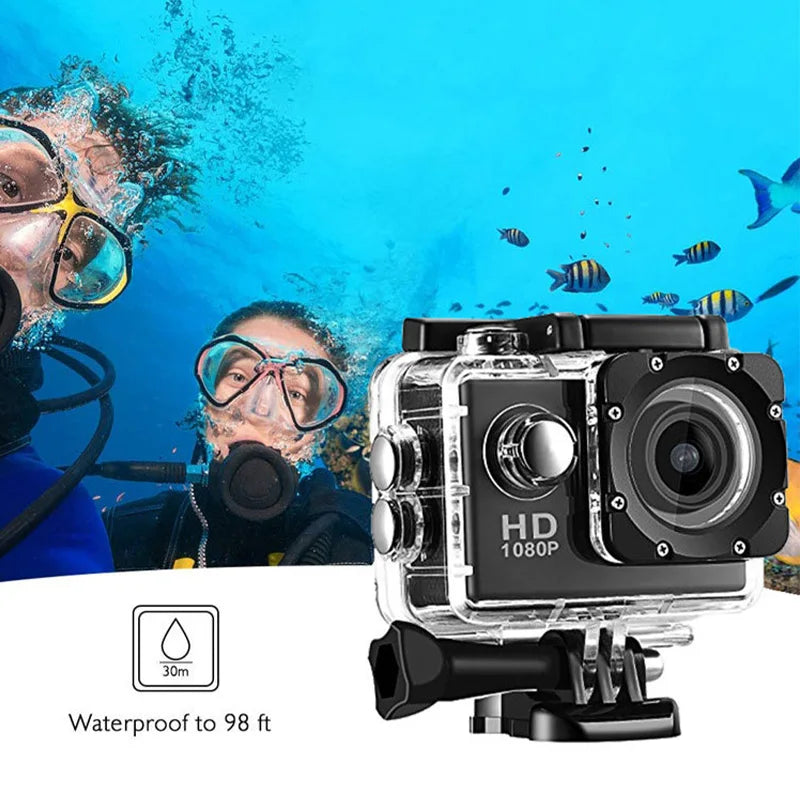 Cámara de Acción Sumergible Ultra HD 4K con Kit de Accesorios
