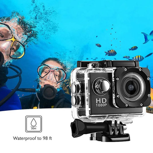Cámara de Acción Sumergible Ultra HD 4K con Kit de Accesorios