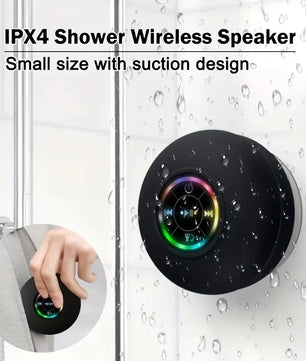 Bocina Bluetooth Impermeable Para Regadera Con Luz Led