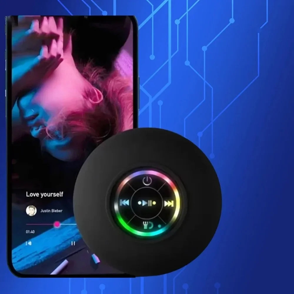 Bocina Bluetooth Impermeable Para Regadera Con Luz Led
