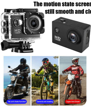 Cámara de Acción Sumergible Ultra HD 4K con Kit de Accesorios