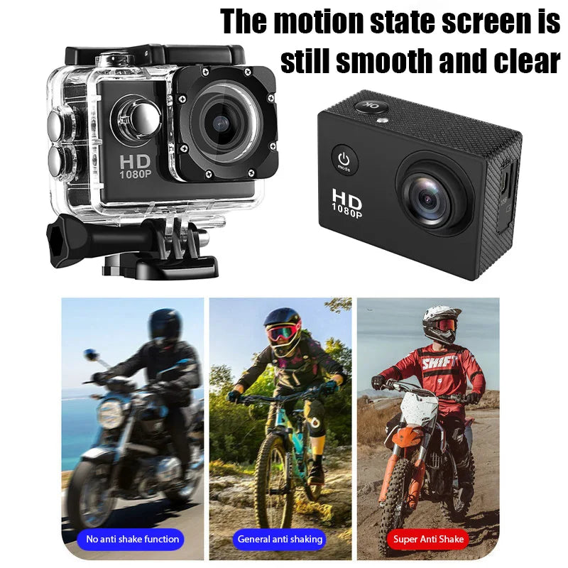 Cámara de Acción Sumergible Ultra HD 4K con Kit de Accesorios