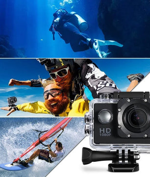 Cámara de Acción Sumergible Ultra HD 4K con Kit de Accesorios