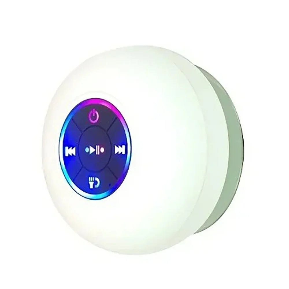 Bocina Bluetooth Impermeable Para Regadera Con Luz Led